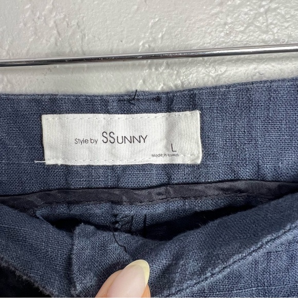 Ssunny linen pleated Lagenlook shorts sz large Korea - Picture 3 of 4